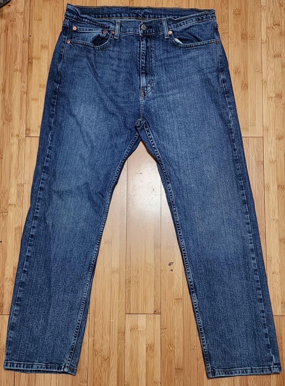 Levis 505 Jeans Mens Size 36x30 Blue Denim Regular Fit Straight Leg Medium Wash